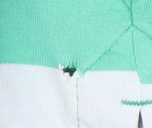 Crew Clothing Men's Green Striped Polo Shirt S