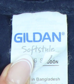 Mens UK Size S Gildan Blue  T-Shirt
