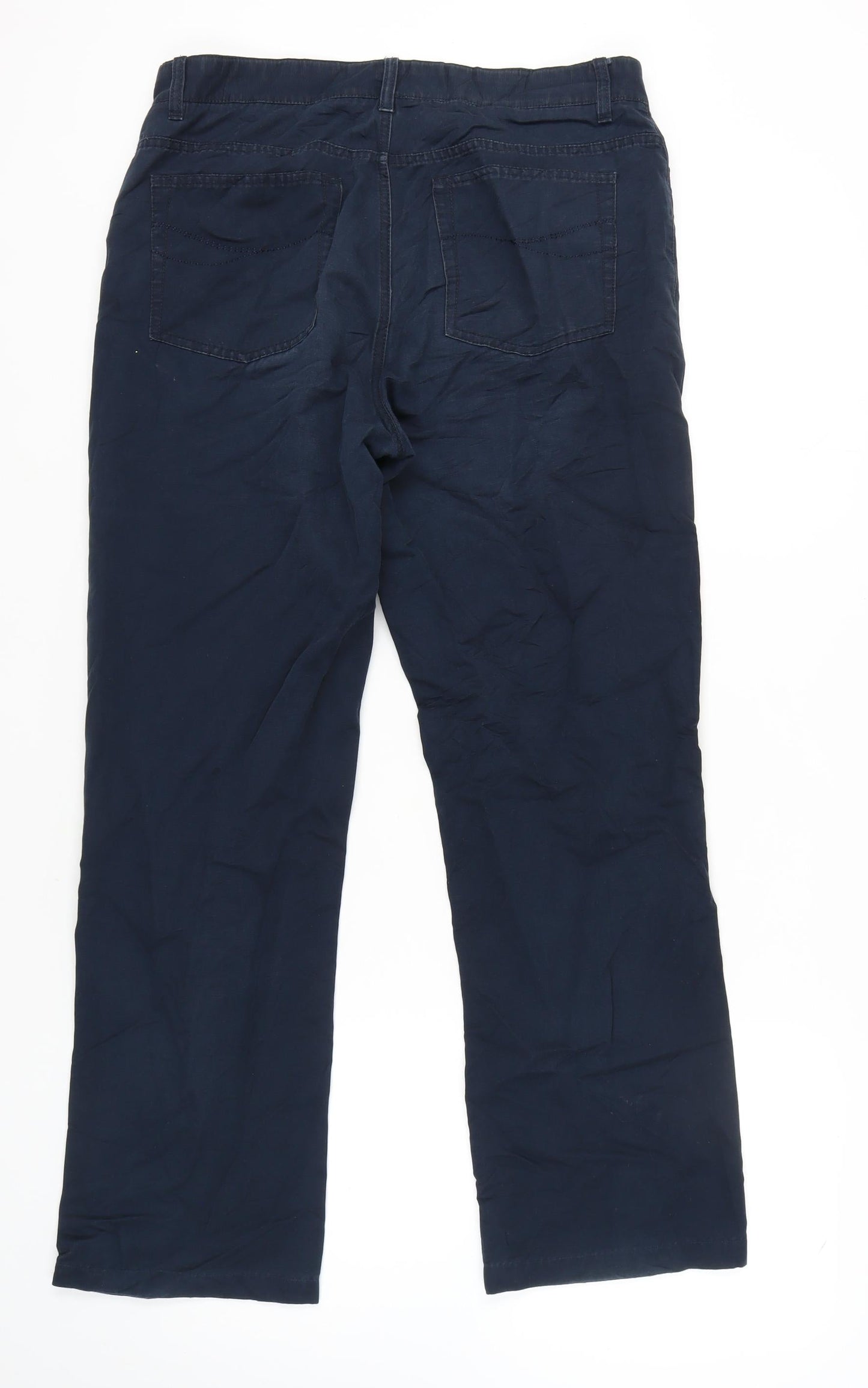 Howick Men's Blue Chino Trousers 34L Regular Fit