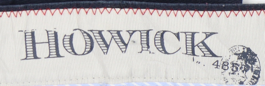 Howick Men's Blue Chino Trousers 34L Regular Fit