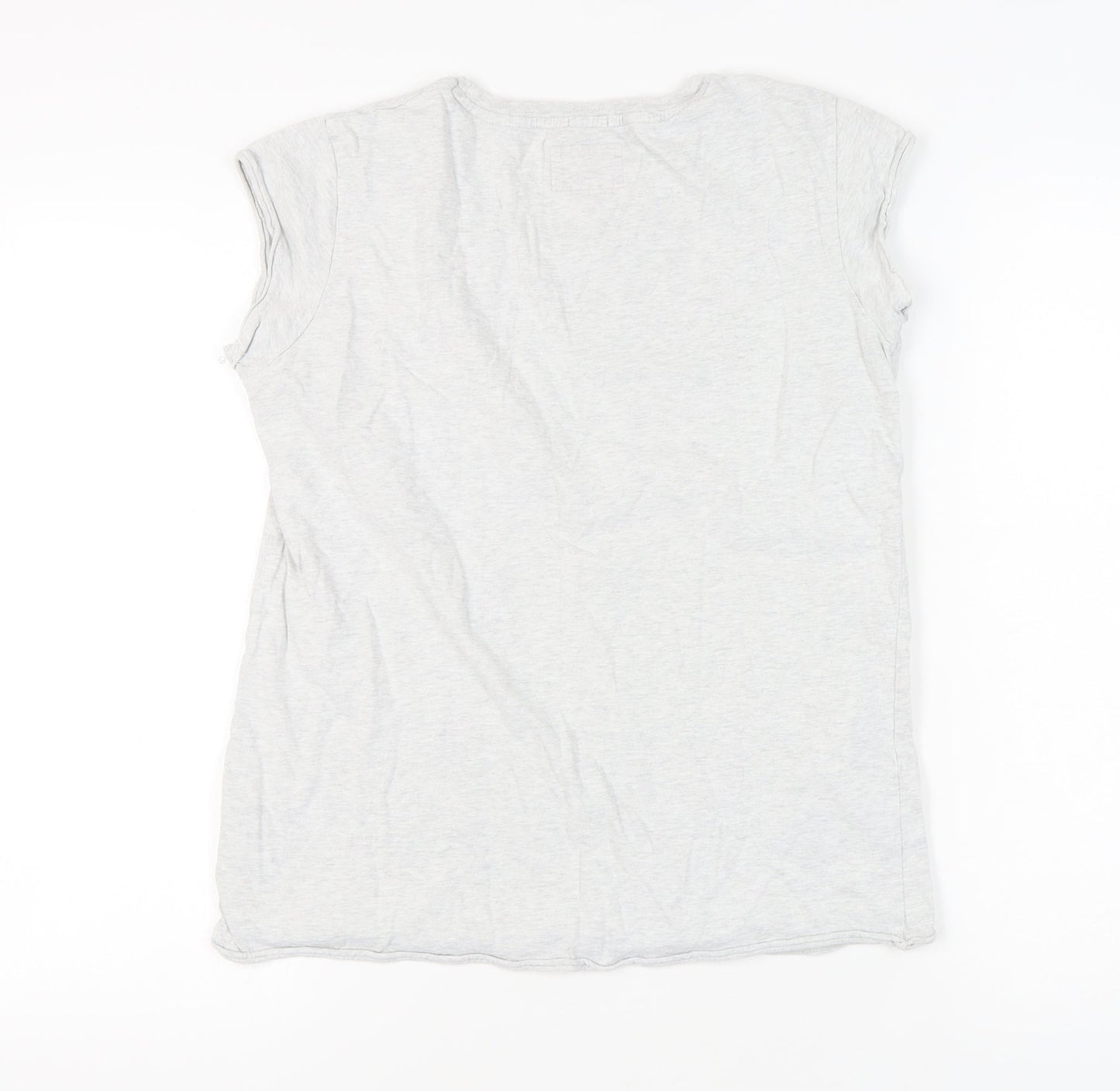 Womens UK Size L Superdry Grey Basic T-Shirt
