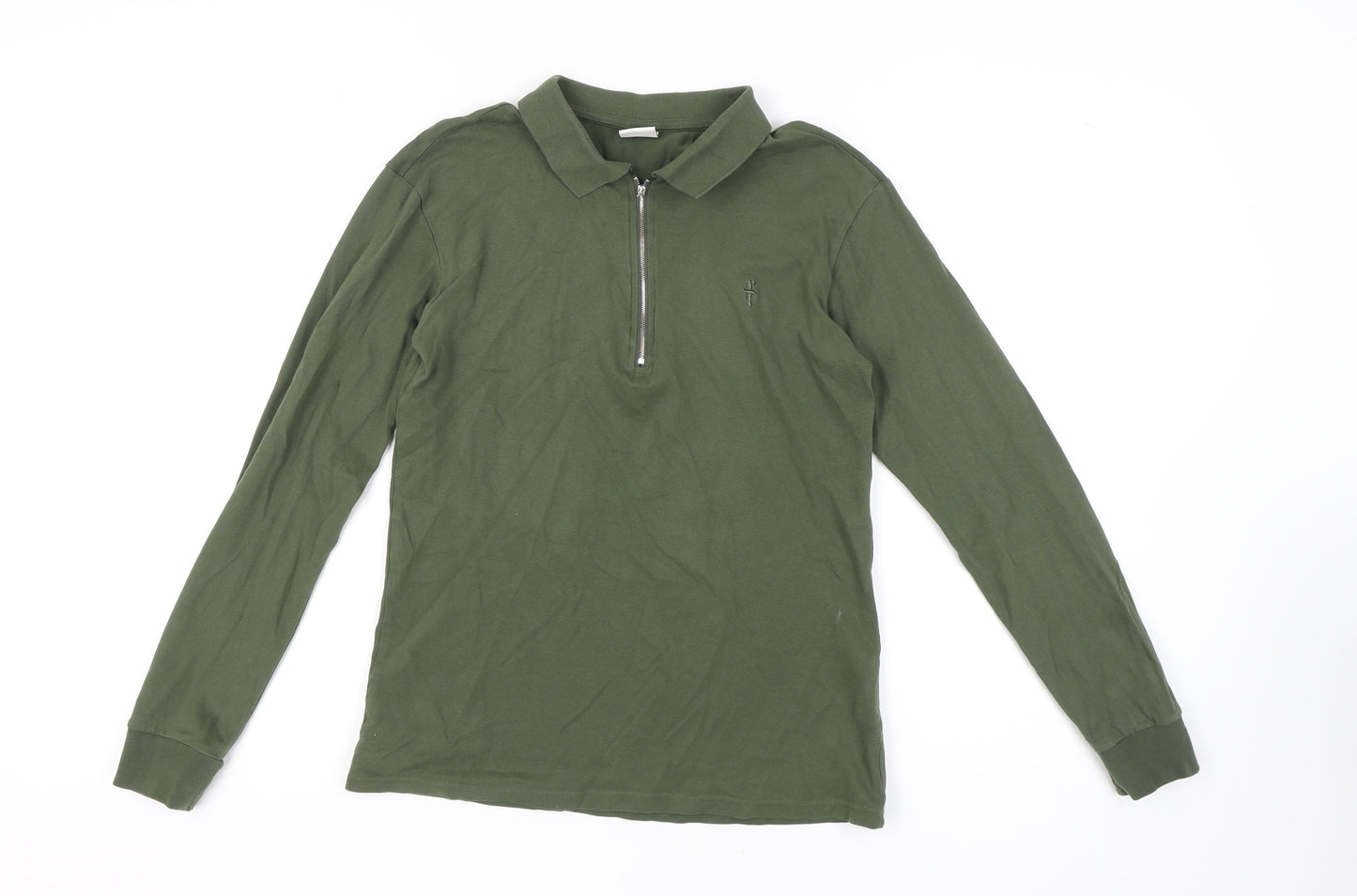 Father Sons Green Men's M Long Sleeve Polo