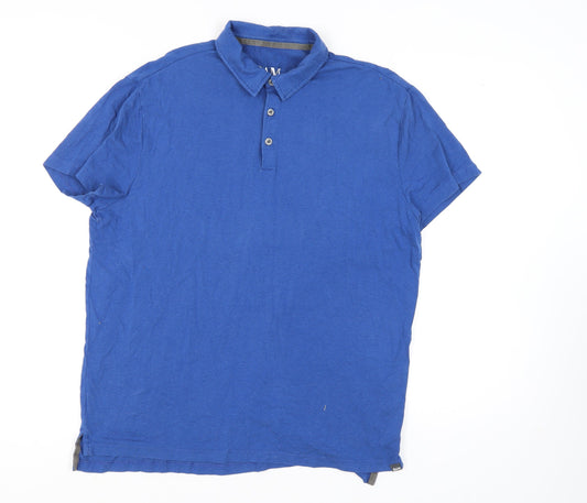 BAM Men's Blue Short Sleeve Polo Shirt XL