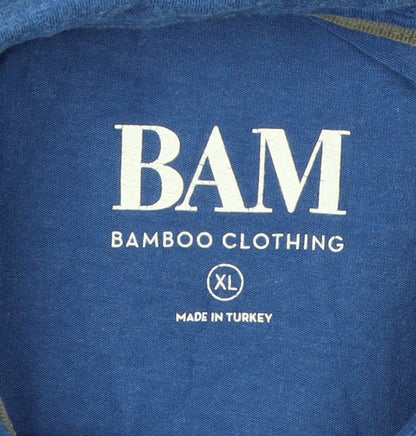 BAM Men's Blue Short Sleeve Polo Shirt XL