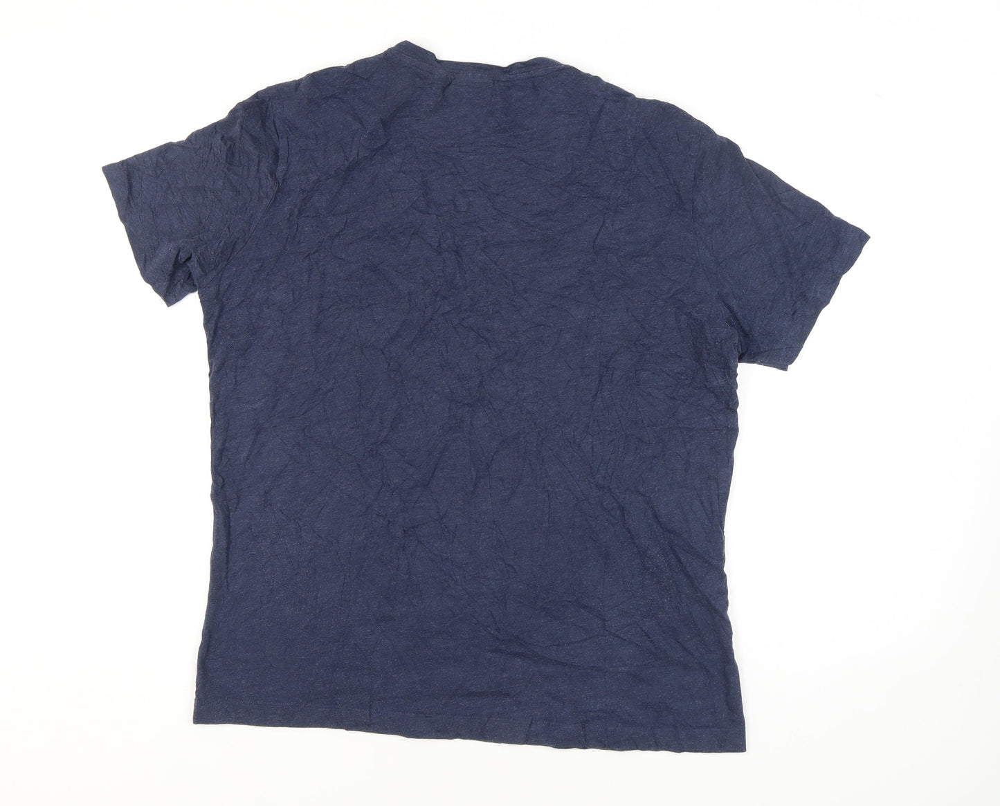 MNG Man Blue Slim Fit V-Neck T-Shirt - Size L