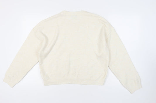 Womens UK Size M Marks and Spencer Ivory Pullover Jumper
