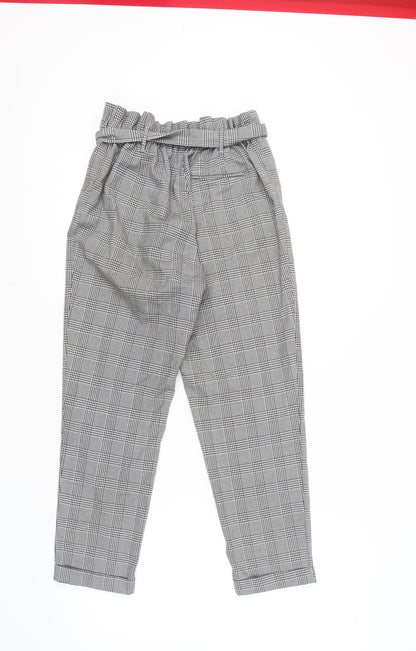 Womens UK Size M Zara Relaxed Fit Paperbag Multicoloured Trousers