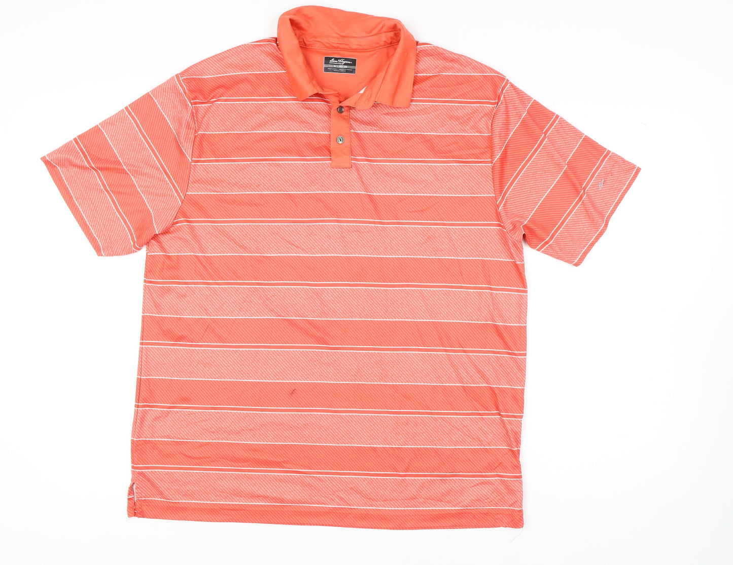 Ben Hogan Men’s XL Orange Striped Polo Shirt