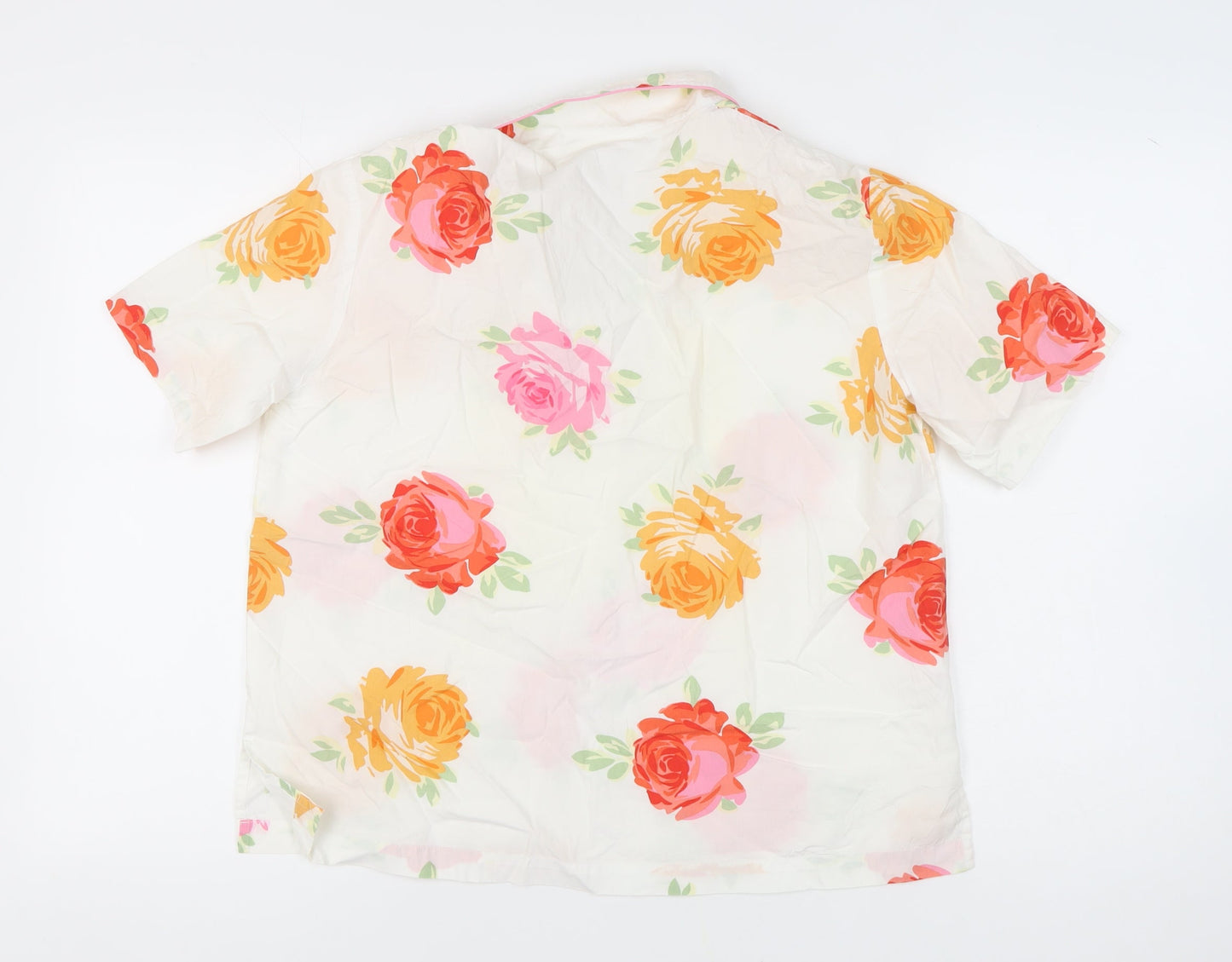 Laura Ashley Women's Floral Pyjama Top, Size L, Multicoloured