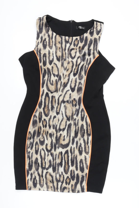 Jane Norman Women's Black Bodycon Dress Size 16