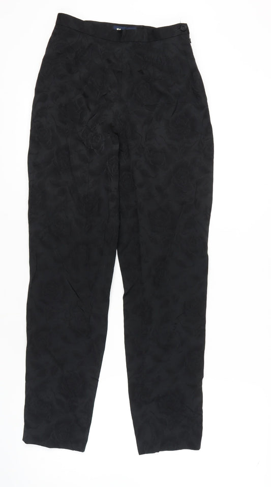 Monsoon Women's Black Floral Trousers Size 10