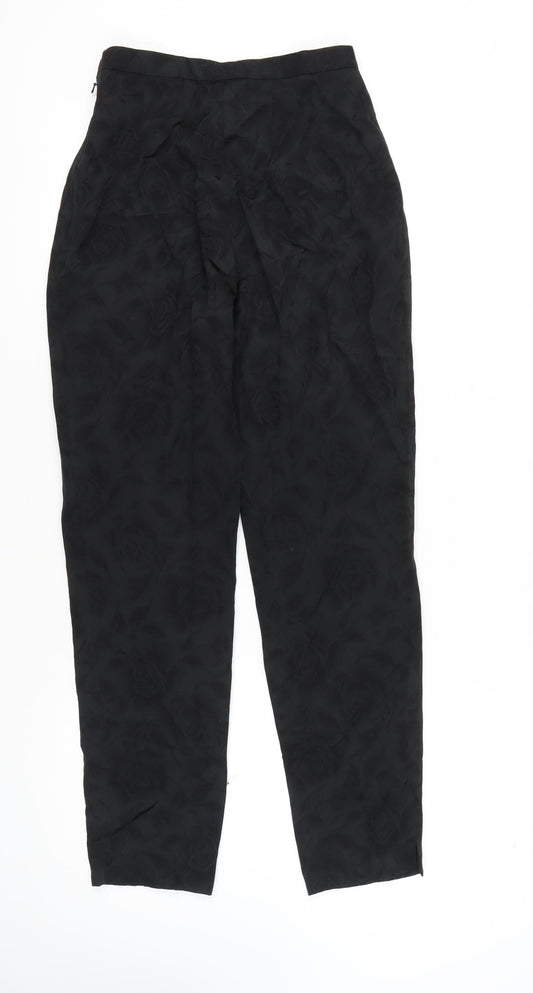 Monsoon Women's Black Floral Trousers Size 10