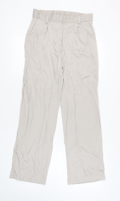 Womens UK Size 12 H&M Regular Fit Workwear Beige Trousers
