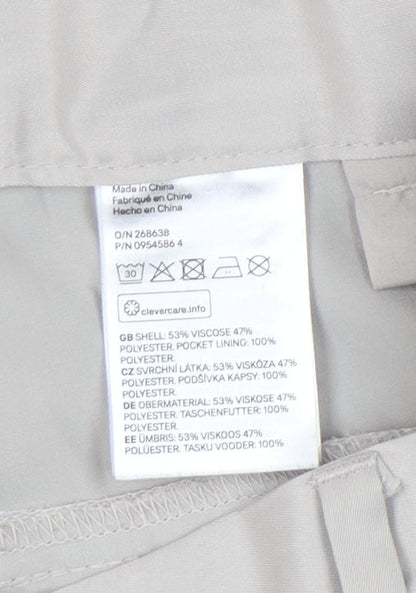 Womens UK Size 12 H&M Regular Fit Workwear Beige Trousers