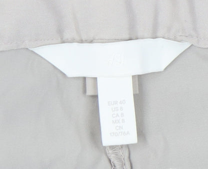 Womens UK Size 12 H&M Regular Fit Workwear Beige Trousers