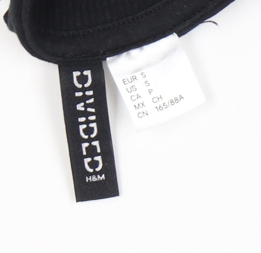Womens UK Size S H&M Black Basic T-Shirt
