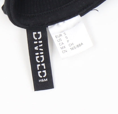 Womens UK Size S H&M Black Basic T-Shirt