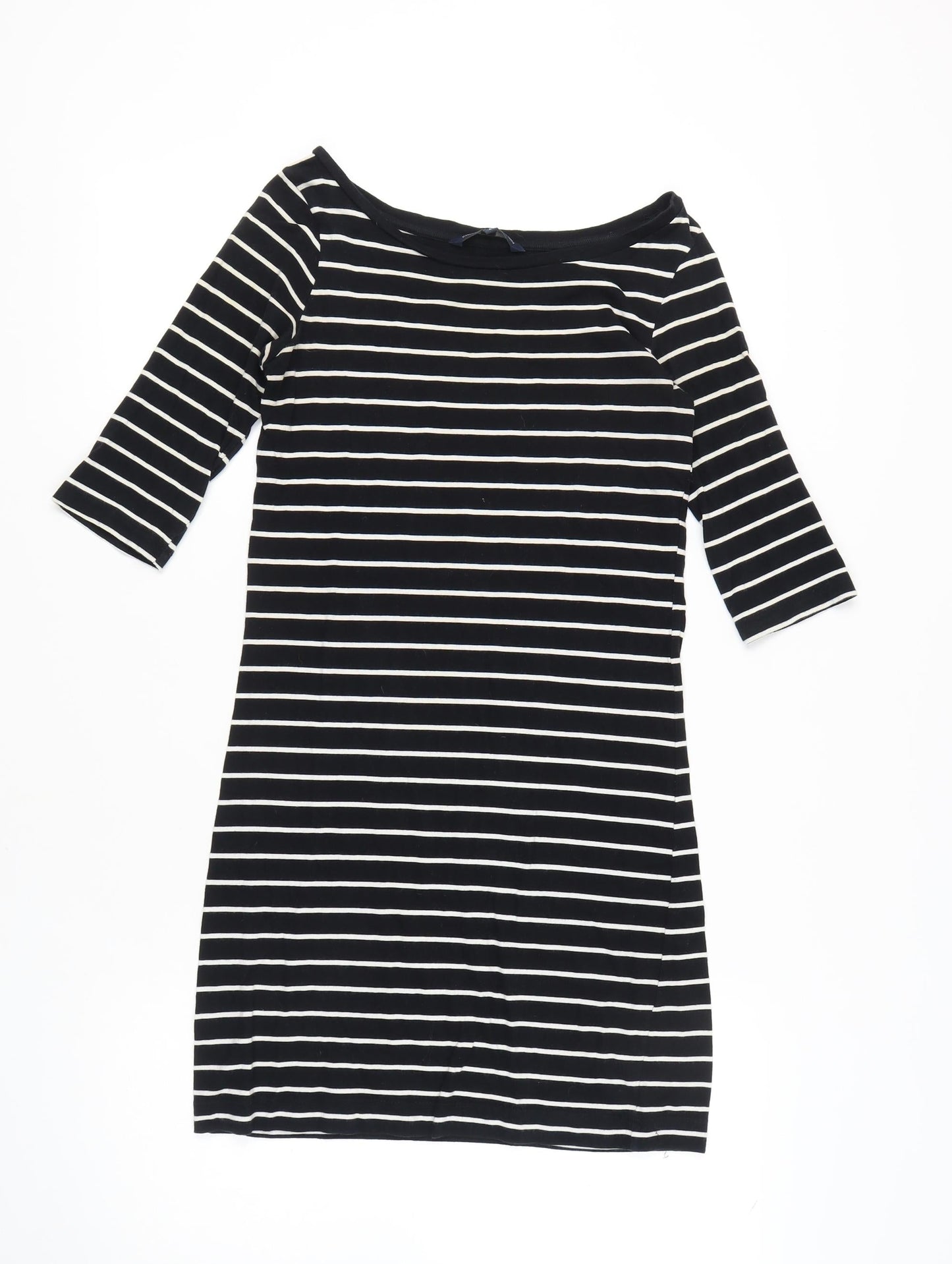 French Connection Women's Black Striped Sheath Dress 6