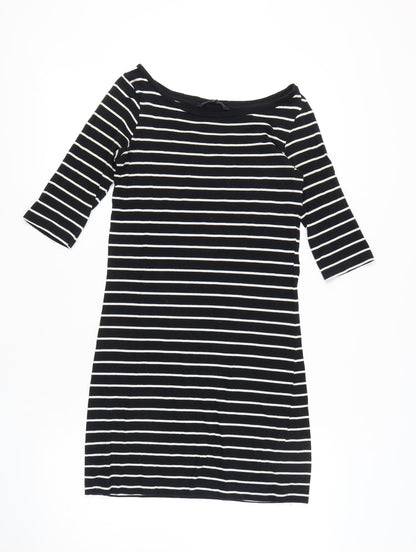 French Connection Women's Black Striped Sheath Dress 6