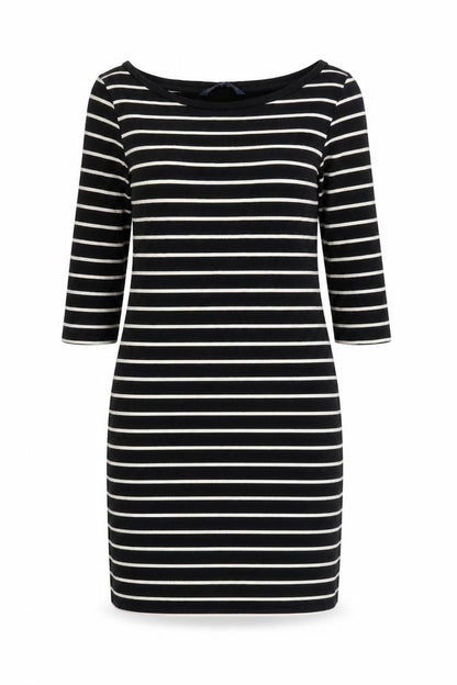 French Connection Women's Black Striped Sheath Dress 6