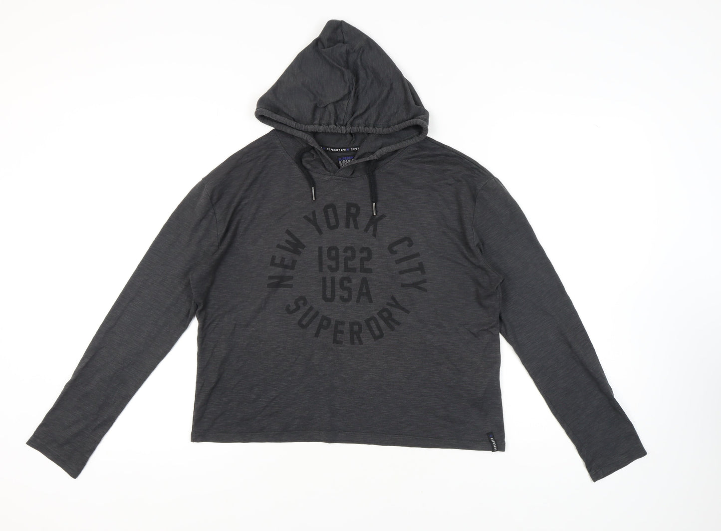Superdry Unisex Black Pullover Hoodie, Size M