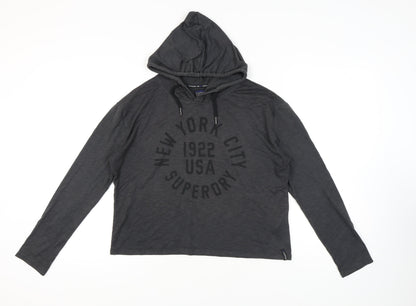 Superdry Unisex Black Pullover Hoodie, Size M