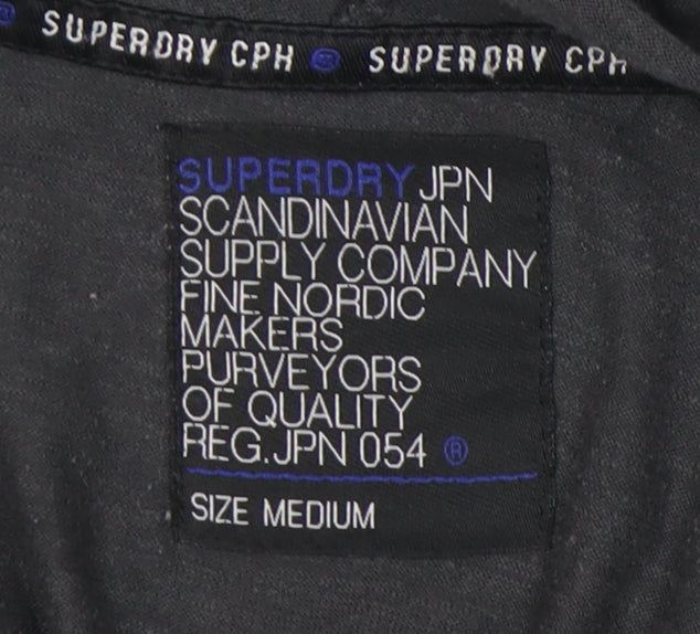 Superdry Unisex Black Pullover Hoodie, Size M