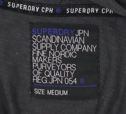 Superdry Unisex Black Pullover Hoodie, Size M