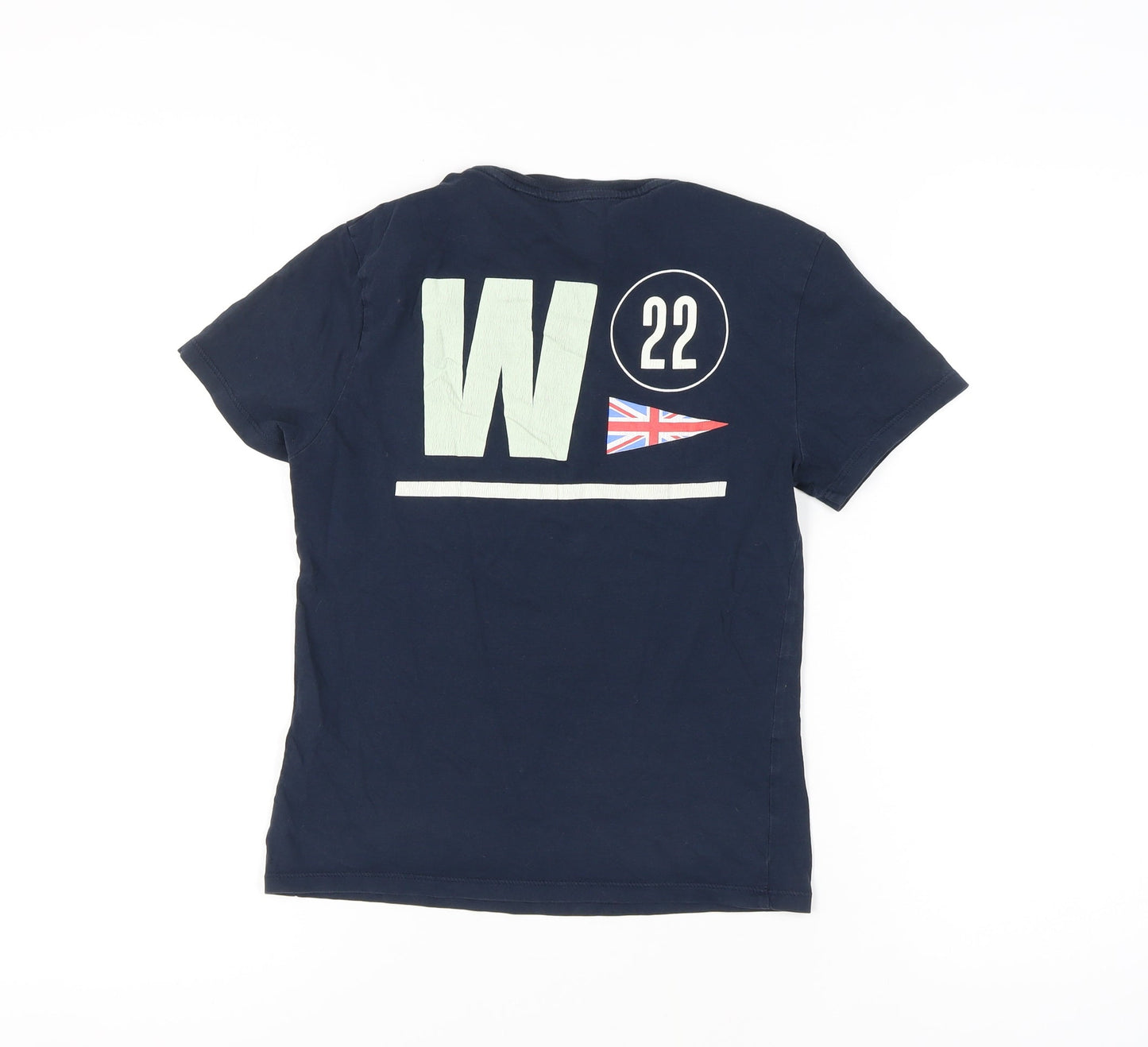 Jack Wills Women's Blue Cotton T-Shirt Size 10 Casual