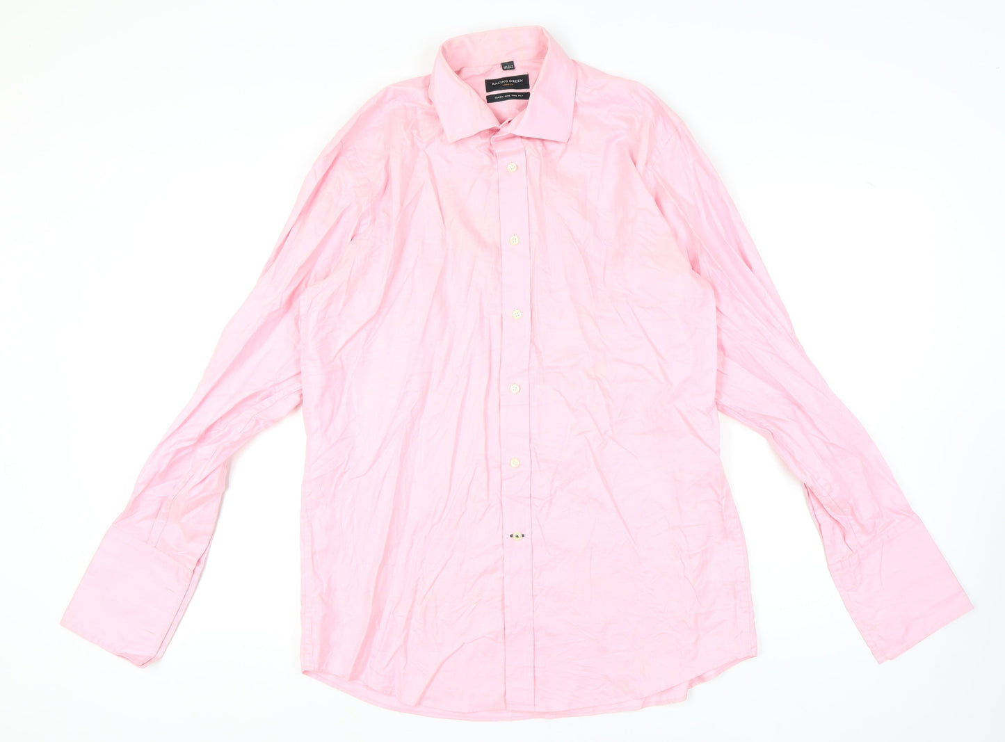 Racing Green Men's Pink Dress Shirt 16.5 Long Sleeve