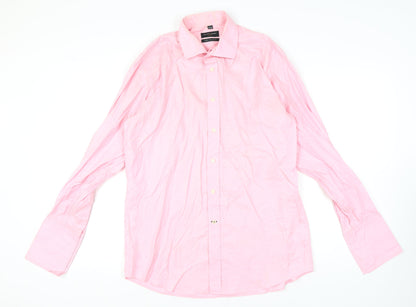 Racing Green Men's Pink Dress Shirt 16.5 Long Sleeve