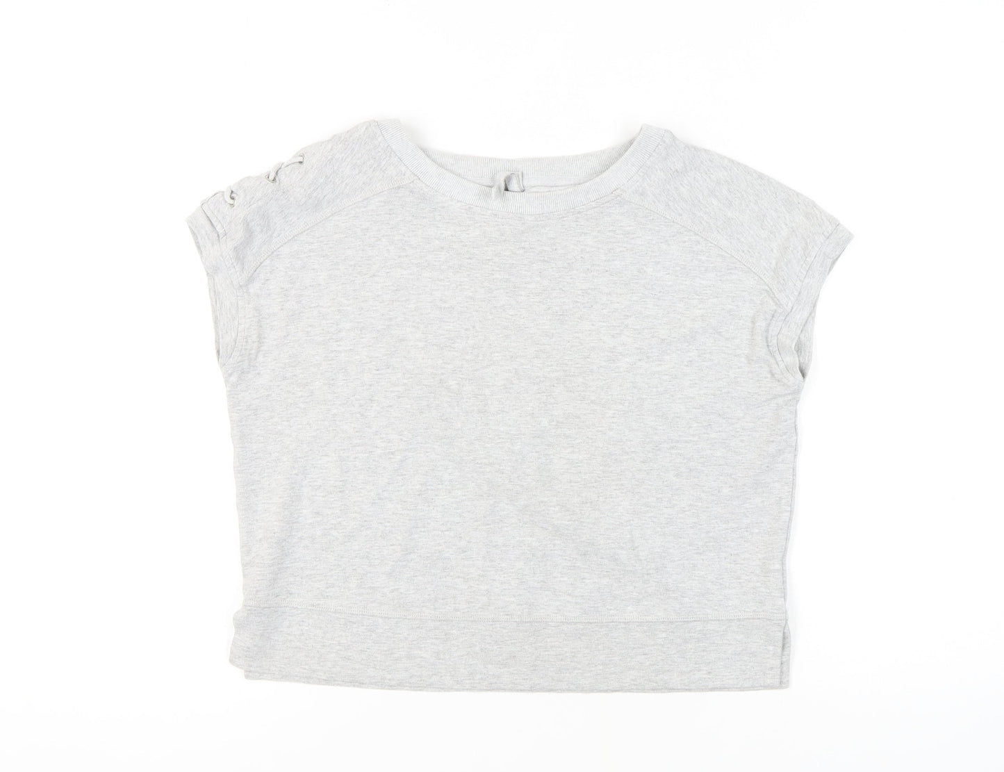 Womens UK Size 10 Karen Millen Grey Jersey T-Shirt