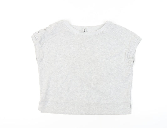 Karen Millen Women's Grey Size 10 Jersey Top