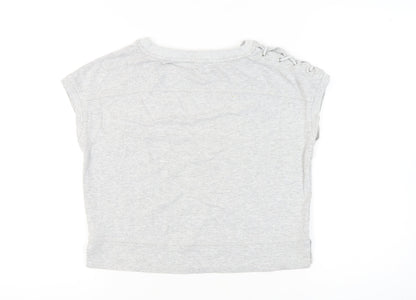 Womens UK Size 10 Karen Millen Grey Jersey T-Shirt