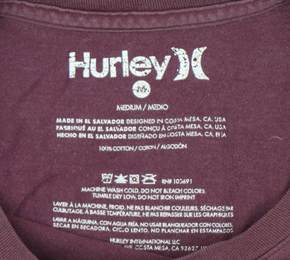 Mens UK Size M Hurley Red  T-Shirt