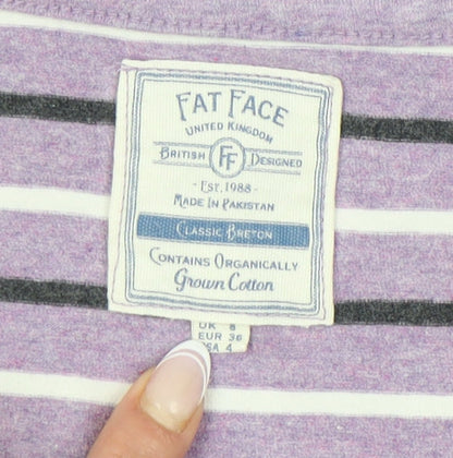 Womens UK Size 8 Fat Face Purple  T-Shirt