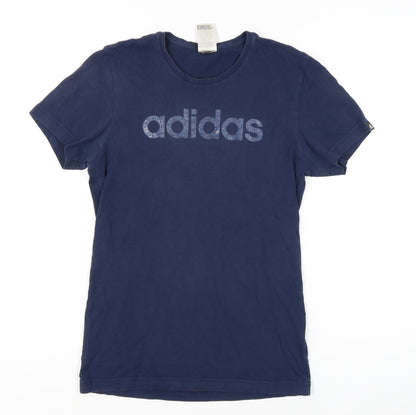 Womens UK Size S adidas Blue  T-Shirt