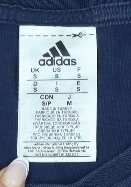 Womens UK Size S adidas Blue  T-Shirt