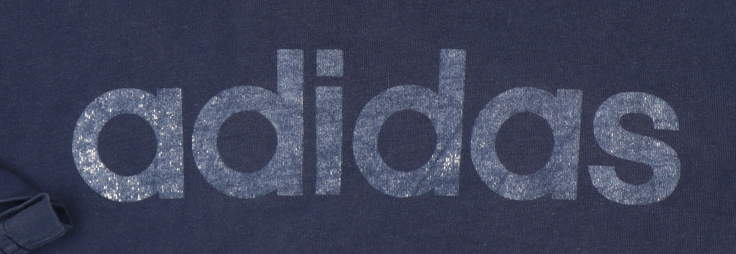 Womens UK Size S adidas Blue  T-Shirt