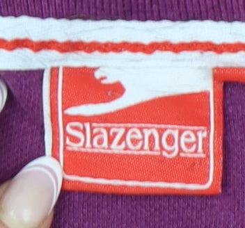 Slazenger Men's Purple Polo Shirt Medium