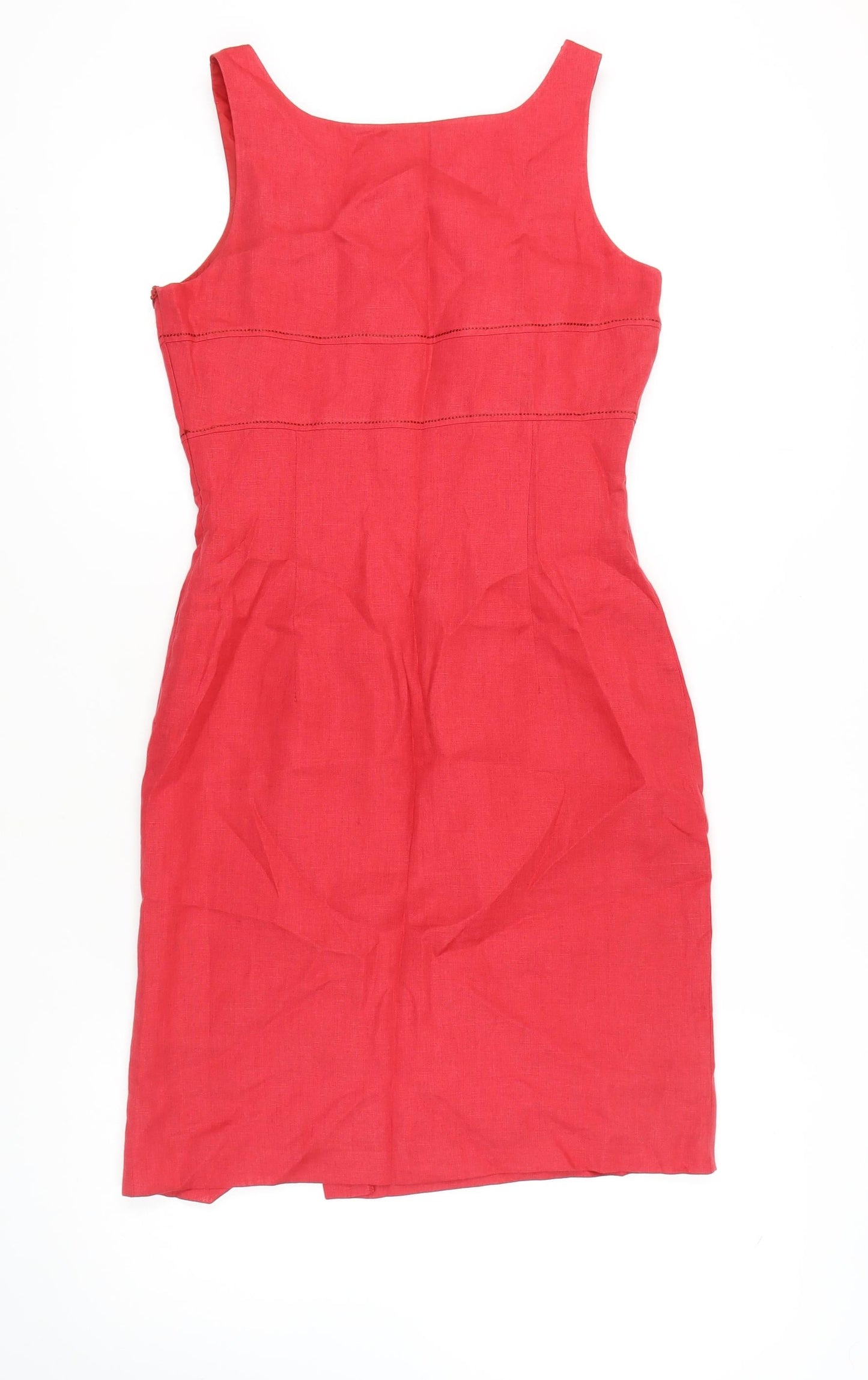Steilmann Women's Red Linen Sheath Dress UK 10