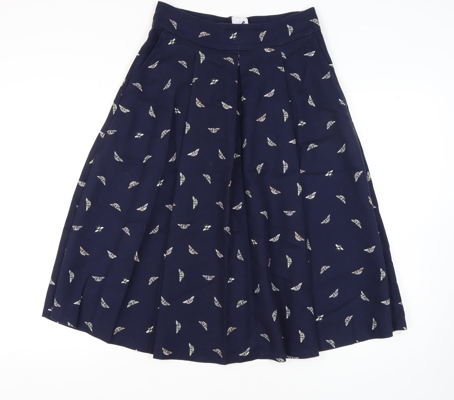 Marks and Spencer Women's Blue Cotton Skirt Size 10