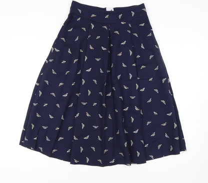 Marks and Spencer Women's Blue Cotton Skirt Size 10