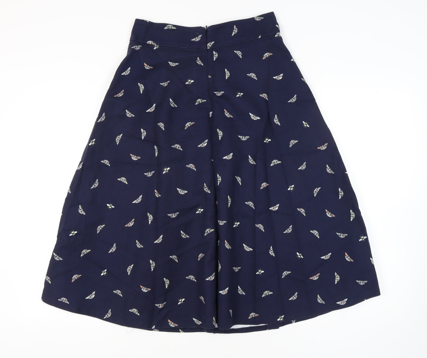 Marks and Spencer Women's Blue Cotton Skirt Size 10