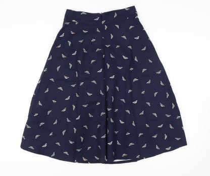Marks and Spencer Women's Blue Cotton Skirt Size 10