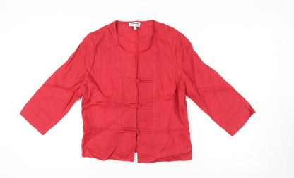 Womens UK Size 10 Steilmann Red Basic Jacket