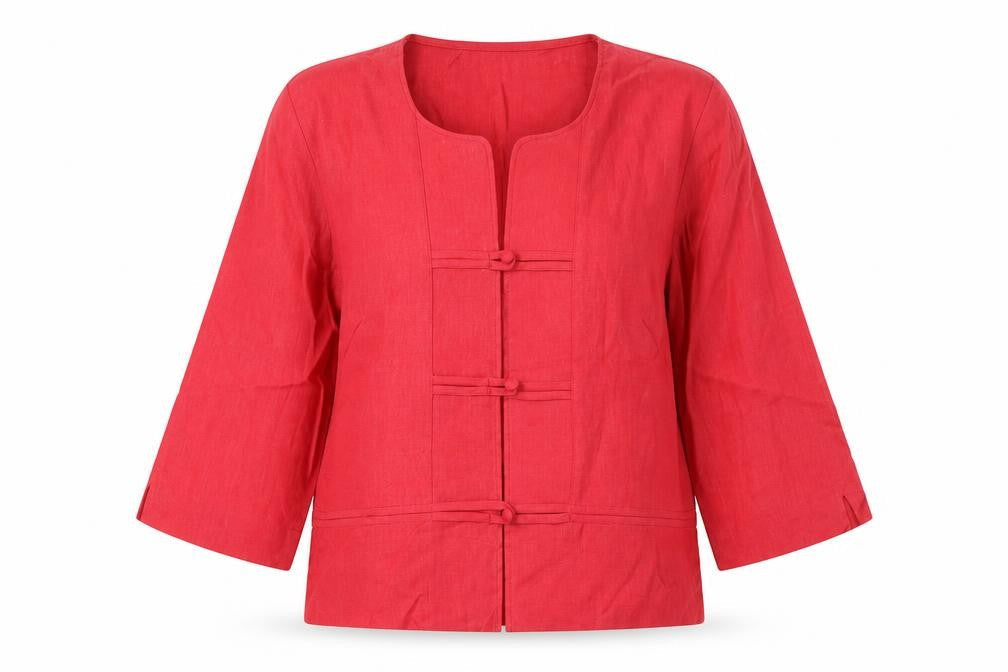 Womens UK Size 10 Steilmann Red Basic Jacket