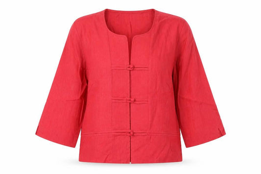 Womens UK Size 10 Steilmann Red Basic Jacket