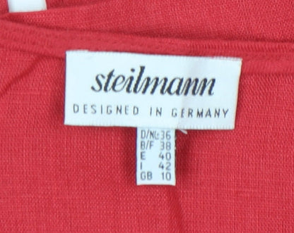 Womens UK Size 10 Steilmann Red Basic Jacket