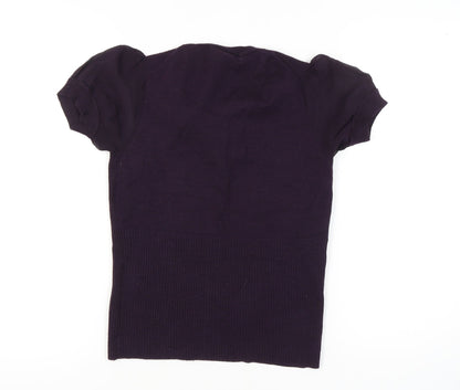 Womens UK Size M Karen Millen Purple Pullover Jumper